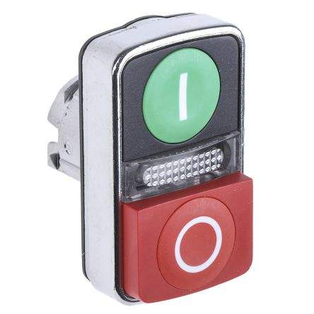 Interruptor pulsador verde rojo inicio inicio botón verde Imágenes